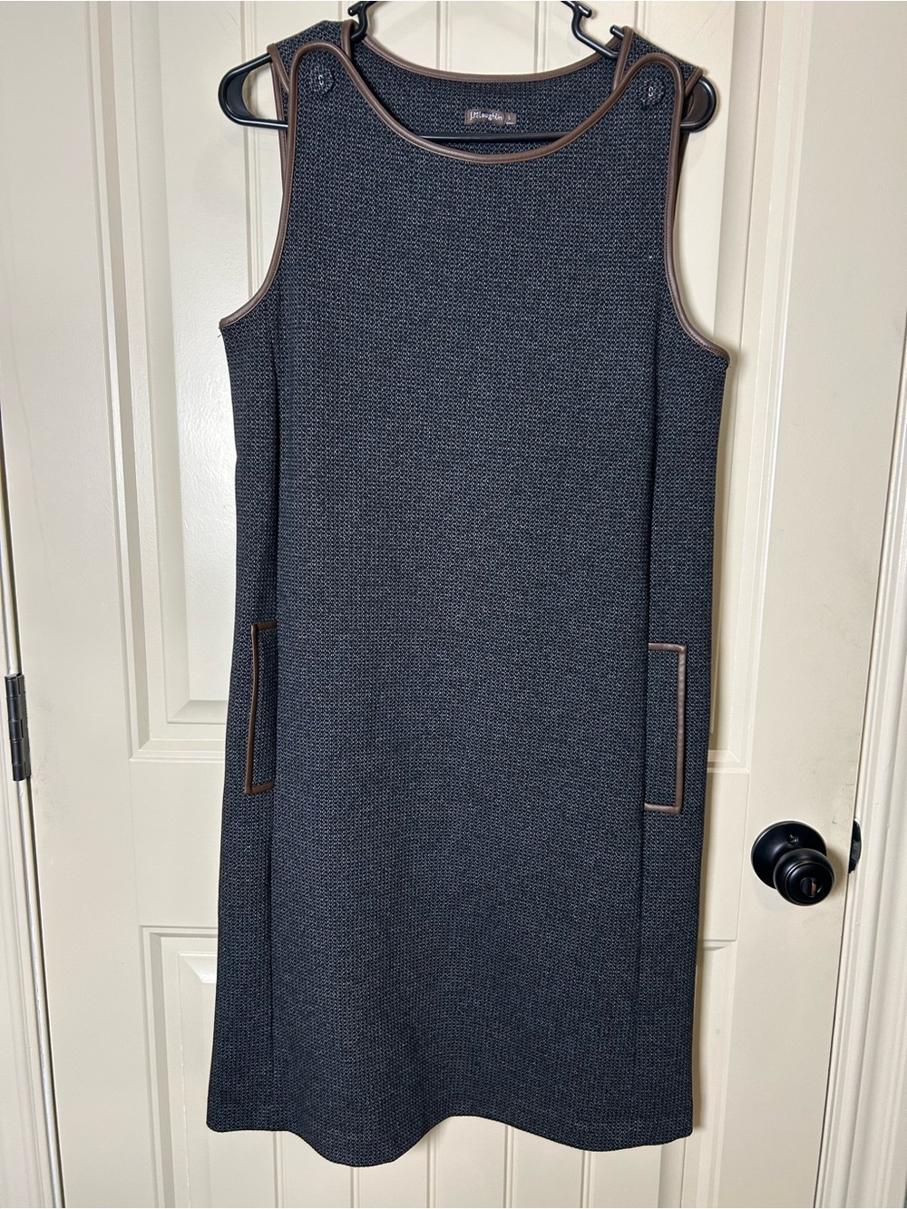 J.McLaughlin Catalyst Women’s Sleeveless Dress Jumper Charcoal TimelessElegant L